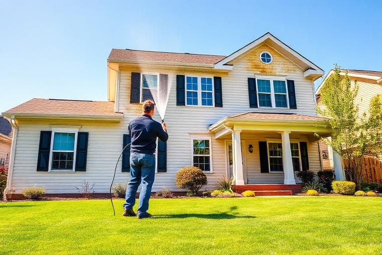Professional house pressure washing service